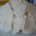 Helado light de fresa y coco.