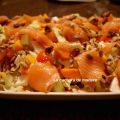 ENSALADA CON PAPAYA Y SALMON AHUMADO