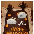 Tarta cementerio para mi cena de Halloween!