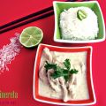 Pollo al curry verde con leche de coco