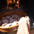 Carrilleras asadas al horno de leña