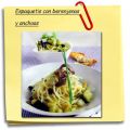 Espaguetis con berenjenas y anchoas