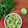 Quinoa con limón, cilantro y aguacate