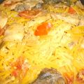 Castañeta guisada con fideos