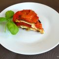 Milhojas de Berenjena, Pimiento y Mozarella