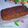 Plum cake de naranja, nueces y pasas