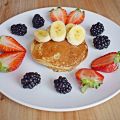 Tortitas de harina integral y miel con frutas