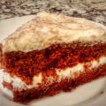 Bizcocho de remolacha con crema de queso