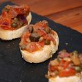 Tosta de caponata siciliana