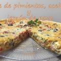 Quiche de pimientos, aceitunas y jamón de pavo