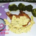 Chuletas de cerdo en crema de huevo