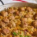 Arroz con albóndigas