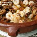 Niscalos al ajillo con gambas