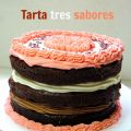 Tarta de chocolate de tres sabores