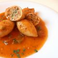 Chipirones rellenos en Salsa