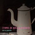 Crema de queso y chocolate con su ganache