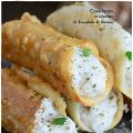 Canelones crujientes de brandada de bacalao
