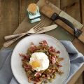 Habitas baby con alcachofas y jamón ibérico