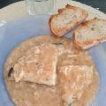 Rodaballo en salsa de almendras