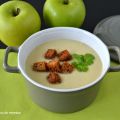 Crema de puerros con manzana