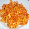 Macarrones con atun y huevo