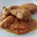 Pollo con melocotón