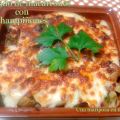 Macarrones gratinados con champiñones