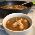 LENTEJAS CON SEPIA Y GAMBAS