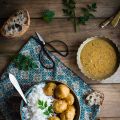 Albóndigas de pollo y manzana al curry