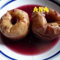 Manzanas al vino tinto en microondas