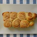 Pan de rollitos de dulce de leche y coco rallado