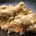 Arroz con pollo y aceitunas