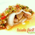 Lasaña fácil de puerro y atún