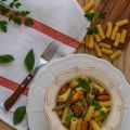 Pasta con alcachofas y mejillones