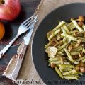 Pasta al pesto con setas variadas