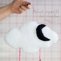 DIY: Móvil infantil con nube de ganchillo