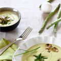 Crema de espárragos con setas