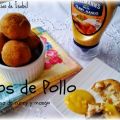 Pops de pollo con salsa de curry y mango