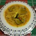 CAZUELA DE FIDEOS CON RAPE Y ALMEJAS  MARINERA