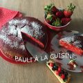 Tarta De Queso  Y Fresas