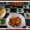 Ñoquis con guisantes y jamón