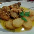 Pollo campero al ajillo
