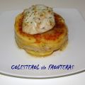 MILHOJAS de BACALAO, patata, manzana y cebolla