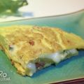 Tortilla de patata, jamón y queso de cabra