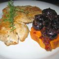 Chuletas de cerdo con batata horneada y uvas al[...]