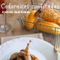 Codornices confitadas con setas