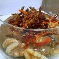 Natillas de chocolate con mandarina garrapiñada