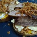 Tosta de secreto ibérico con camembert