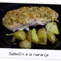 Salmón con costra a la naranja