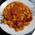 ALUBIAS DE BOTE CON CHORIZO